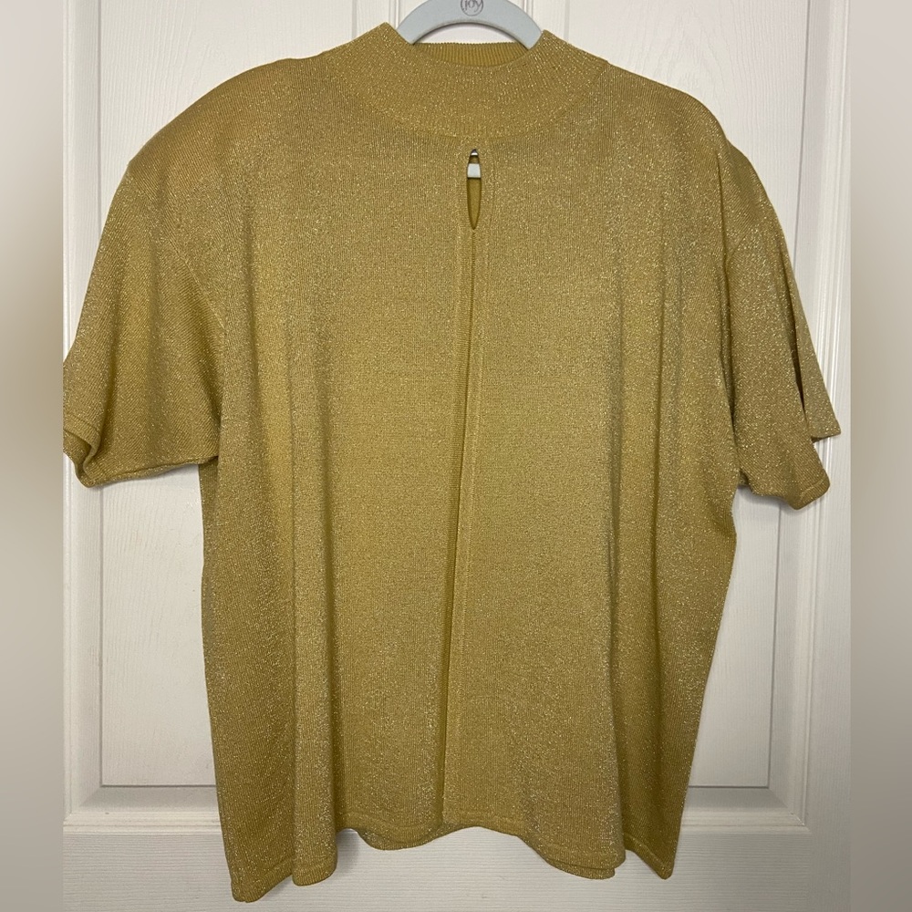 Vintage Dress Barn Gold Sparkle Top
